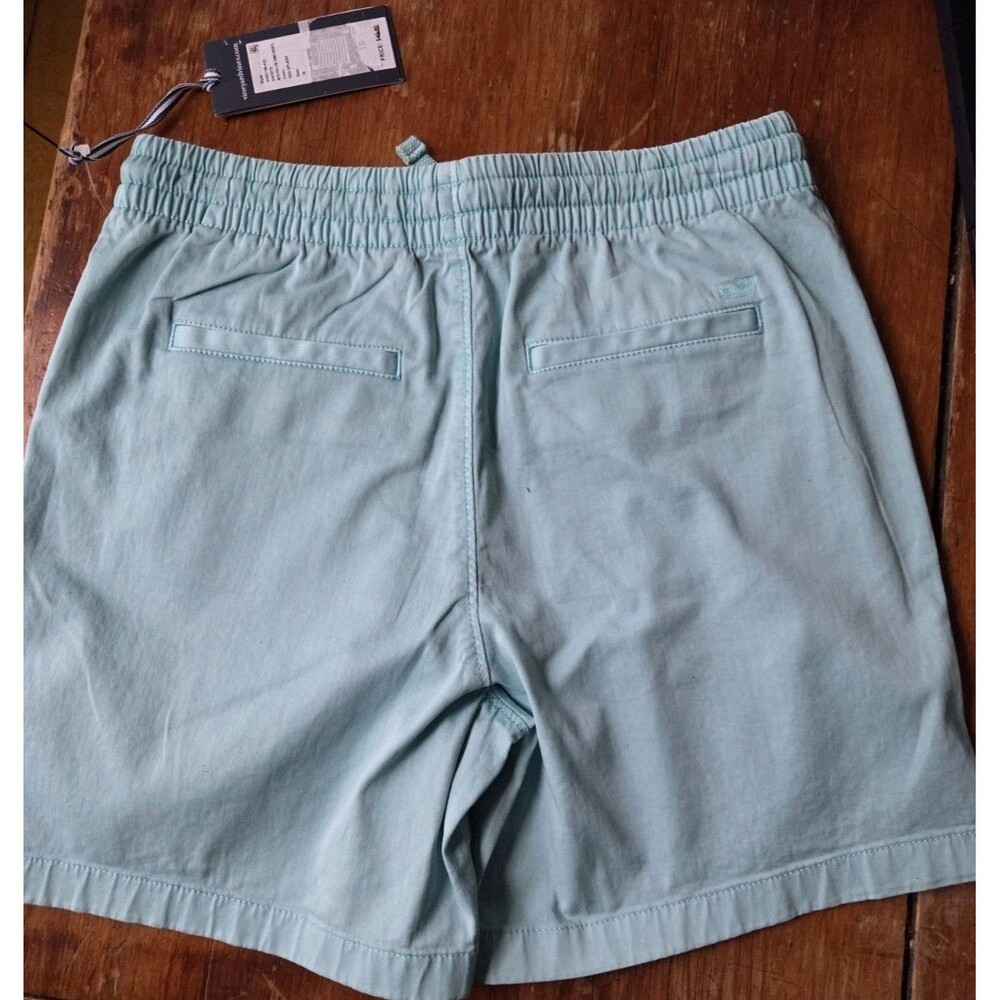 NWTs Vineyard Vines Boys Pull On Chino Shorts Aqua Cotton Stretch 14 - Picture 4 of 7